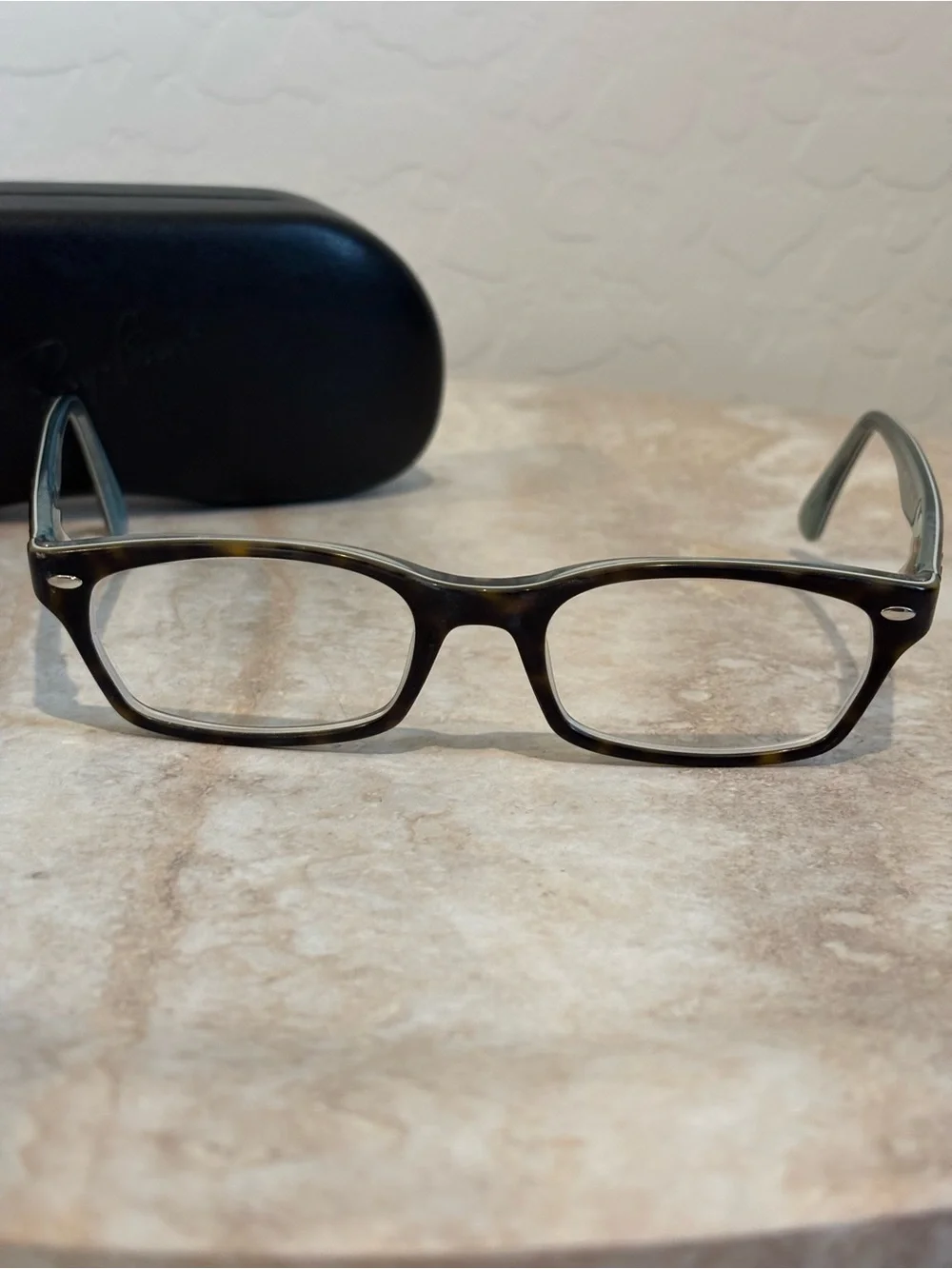 Ray-Ban RB 5150 Rectangle Eyeglasses in Dark Tortoise - Picture 2 of 8